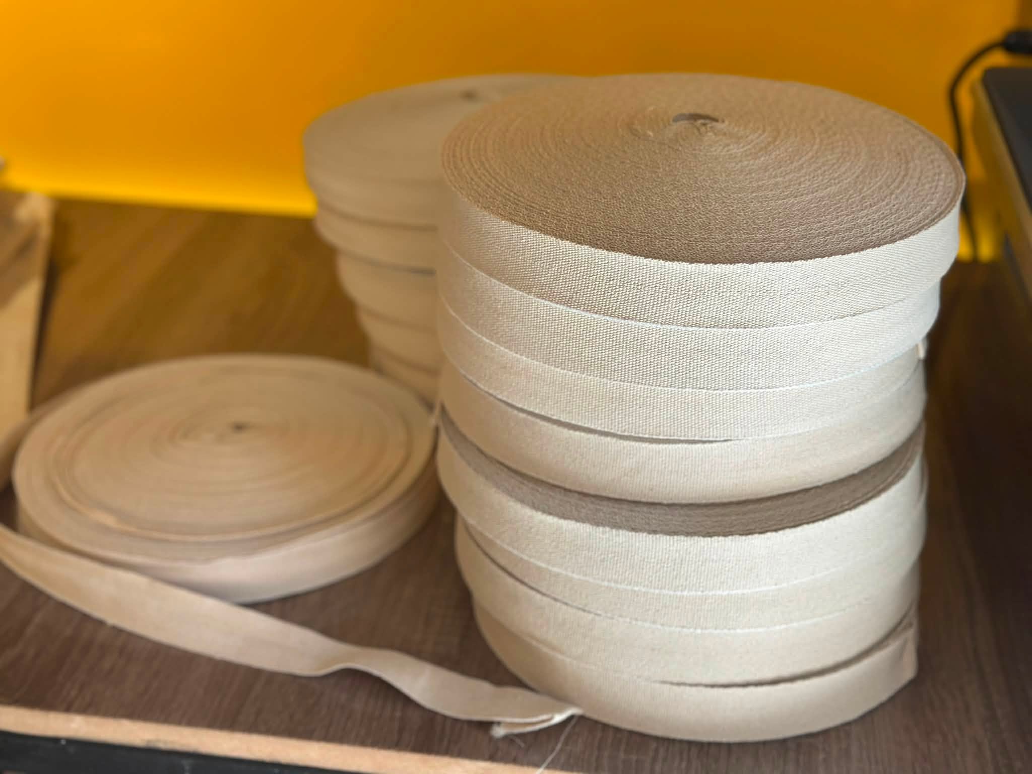 شريط حزام قطن طبيعي 30 مم (رول 50 متر) / Sangle Coton Naturel 30mm (Rouleau 50m)